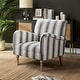 preview thumbnail 4 of 47, Seip Classic and Contemporary Striped Arm Chair with Spindle Legs by HULALA HOME
