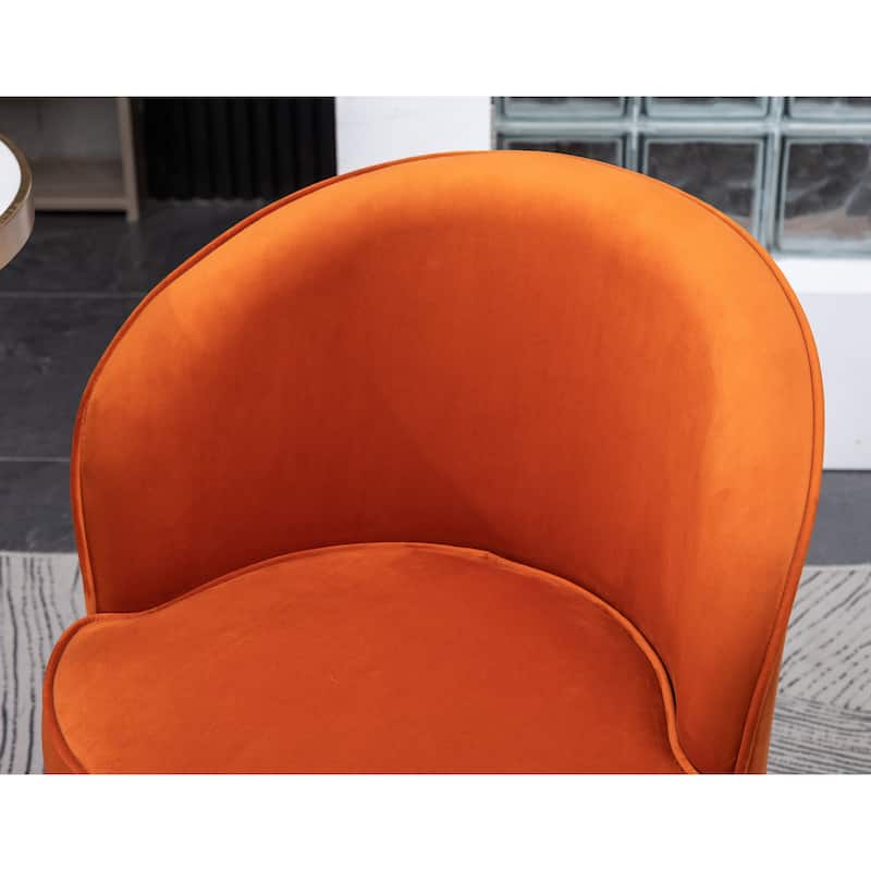 Roundhill Furniture Wania Contemporary Velvet Swivel Chair, Blue