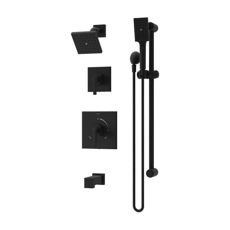 Symmons 369615TRM Duro HydroMersion Pressure Balanced Tub and Shower - Matte Black