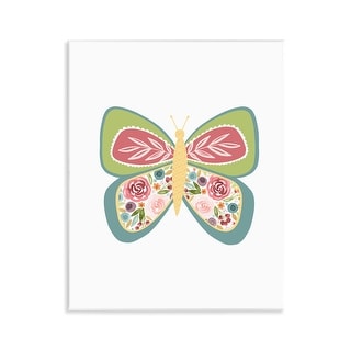 Stupell Boho Pattern Butterfly Wall Plaque Art Design By Lisa Nohren ...