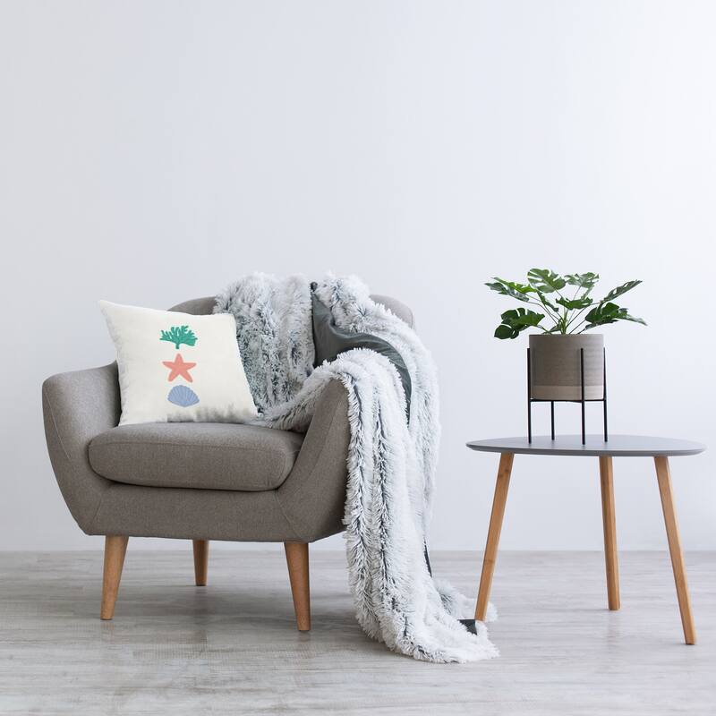 Stupell Coral & Sea Life Minimal Decorative Printed Throw Pillow Design by Sazerelli Designs