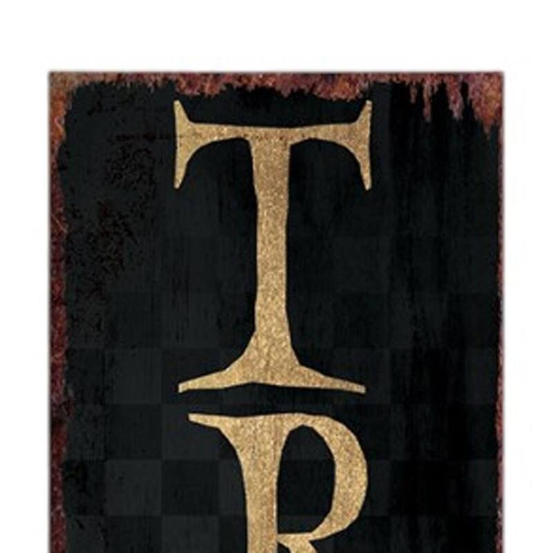 HomeRoots 72" Black And Gold Solid Wood Trick or Treat Halloween Porch Sign