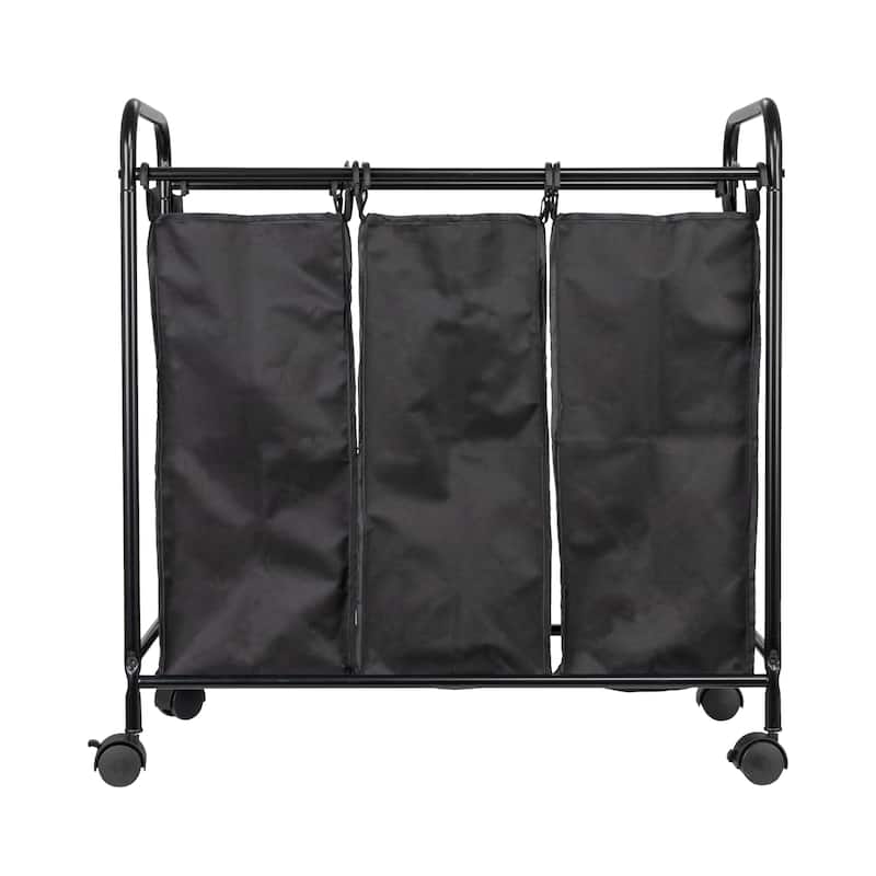 Household Essentials Rolling Triple Laundry Sorter