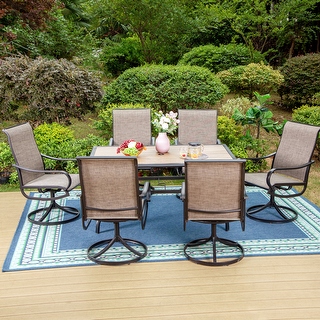 Metal outdoor dining shop set for 6