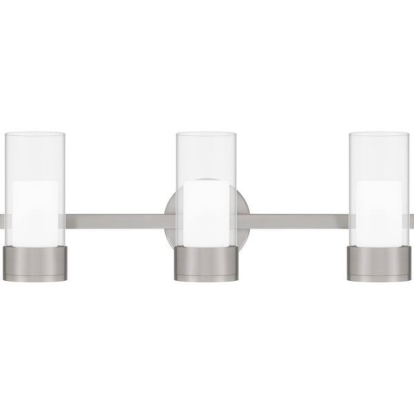 slide 2 of 5, Logan Brushed Nickel Vanity Light - Brushed Nickel