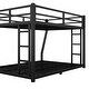 preview thumbnail 9 of 9, Full XL over Queen Size Metal Bunk Bed with Noise Reduction & Ladder