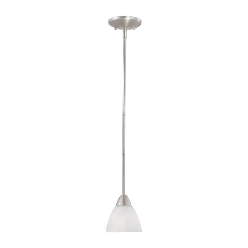 Elk Home Tia Matte Nickel With White Glass Pendant