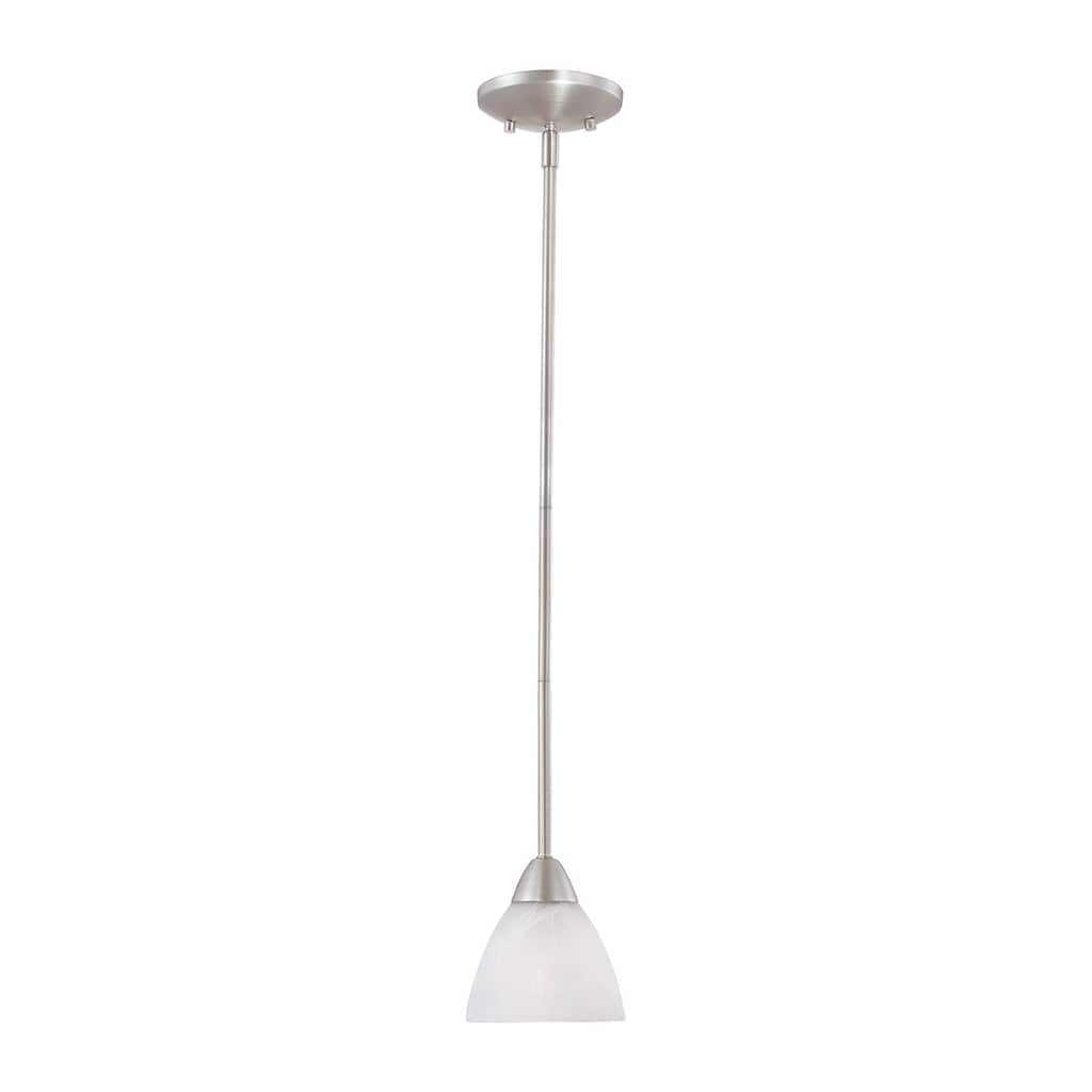 Elk Home Tia Matte Nickel With White Glass Pendant