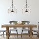 preview thumbnail 11 of 12, Coastal Rustic 4-light Drum Kitchen Island Chandelier Cottage Wood Ceiling Lights Dining Room Foyer - D 20'' x H 83.5''
