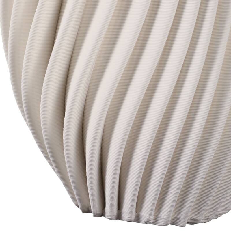 Porcelain Sculptural Fluted Vase Vertical Ribbed Design Modern Style
