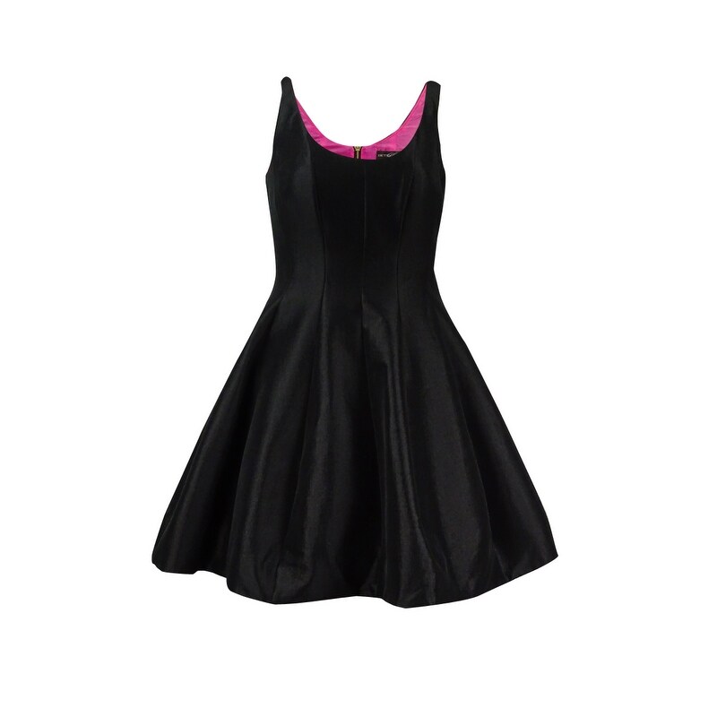 women's fit and flare black dress