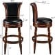 preview thumbnail 6 of 7, Solid Wood Swivel Bar Stool Carved Hardwood Rotatable Pub Height Stools