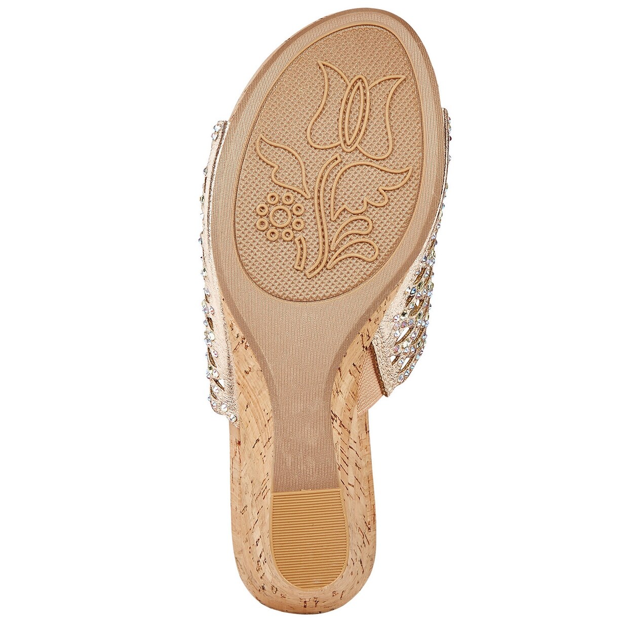 white mountain rose gold sandals
