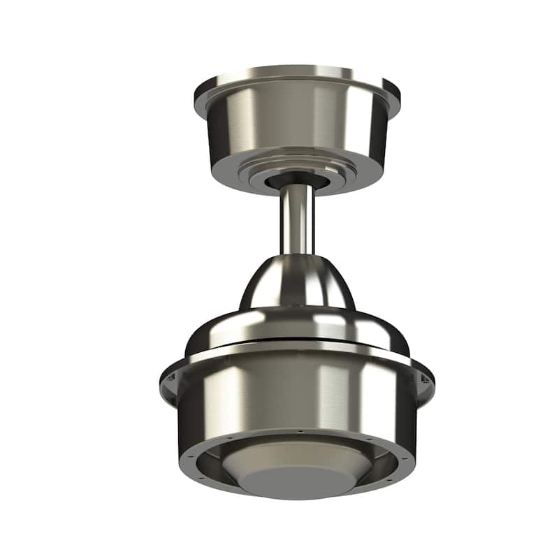 Fanimation Wrap Custom Indoor/Outdoor Smart Ceiling Fan DC Motor with Remote - Brushed Nickel - Hardwired