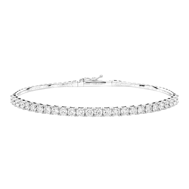 Kabella 14kt Gold Diamond Flexible Bangle (over 2 carats)