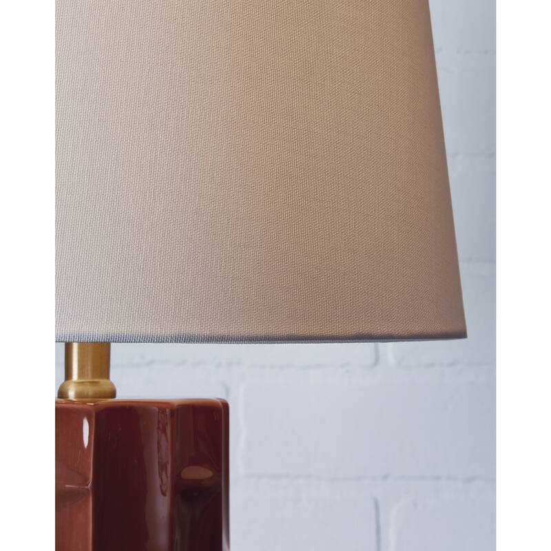 Signature Design by Ashley Jacemour Orange Table Lamp (Set of 2) - 14" W x 14" D x 25.63" H