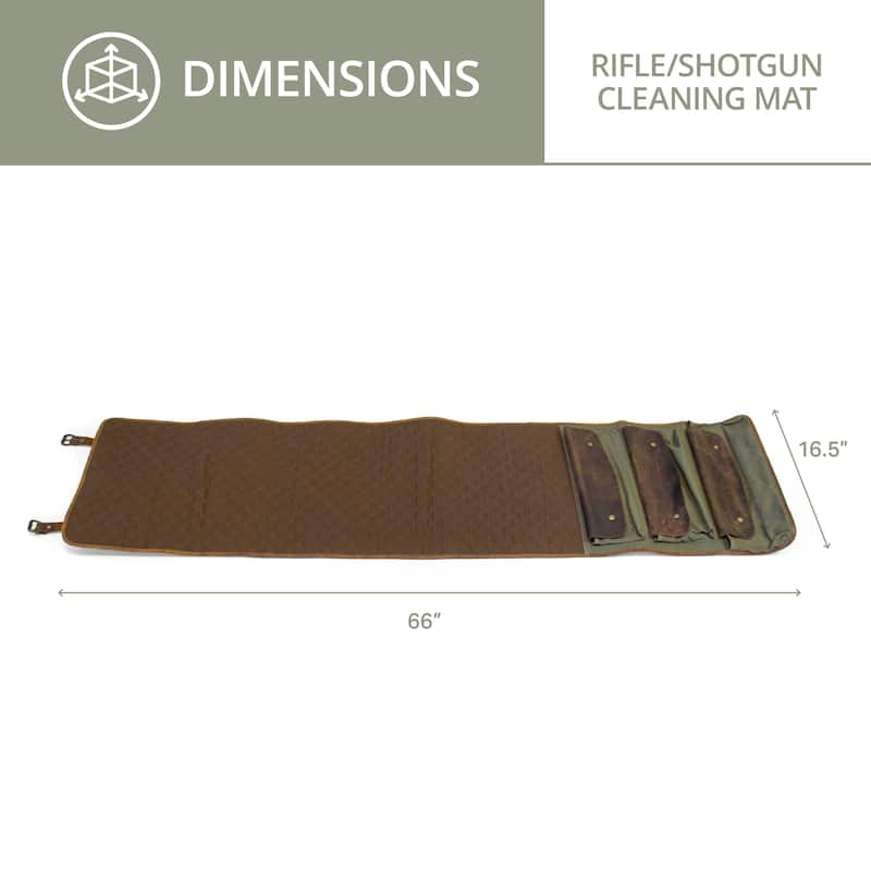 Outdoor Leisure Products Model CT10007 Canvas and Leather Shotgun / Rifle Rollup Cleaning Mat