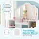 preview thumbnail 9 of 16, Gymax Kids Vanity 2 in 1 Princess Makeup Desk & Chair Set Safe