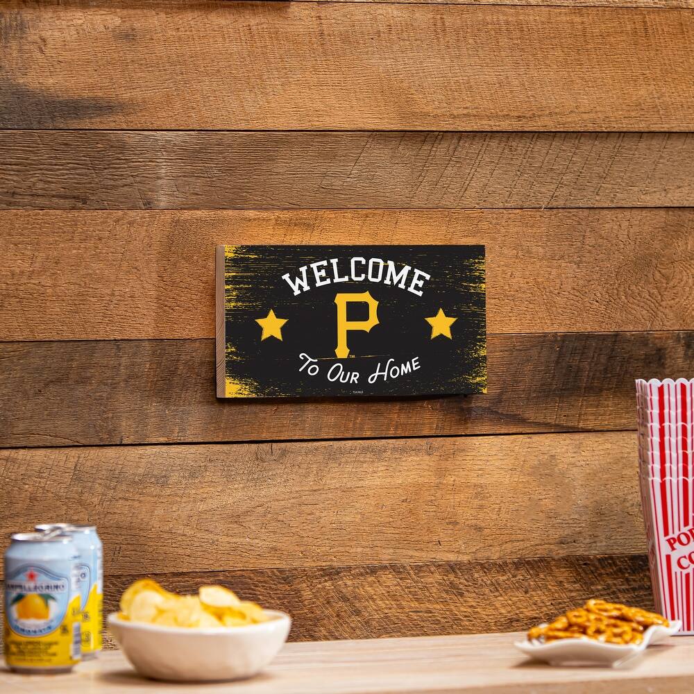 Pittsburgh Pirates Wooden Door Decor Wall Sign - Multi-Color