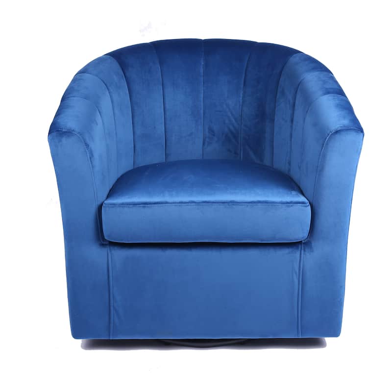 Carson Carrington Junsele Velvet Upholstery Swivel Accent Club Chair