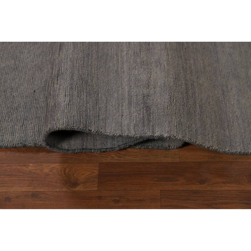 Modern Gray Gabbeh Oriental Area Rug Handmade Living Room Wool Carpet - 6'8" x 9'7"