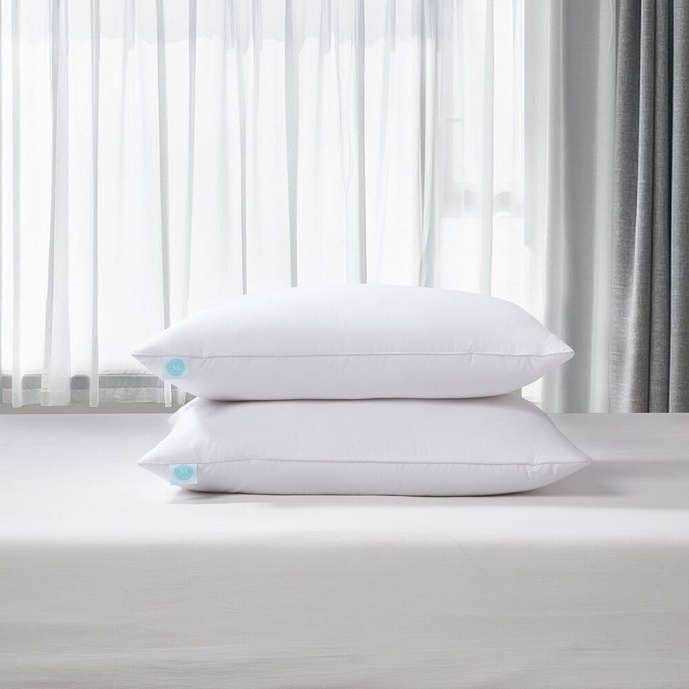 Martha Stewart Living 100% Cotton Euro-Square Firm Feather Pillow