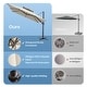 preview thumbnail 16 of 85, 11 x 11 FT Outdoor Square Patio Cantilever Offset Umbrella with Crank and 360 Degrees Rotation