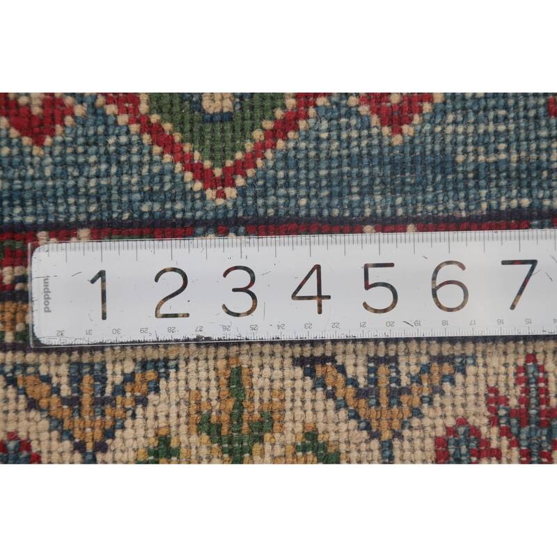 Light Blue Kazak Oriental Foyer Rug Hand-Knotted Wool Carpet - 2'10" x 4'1"