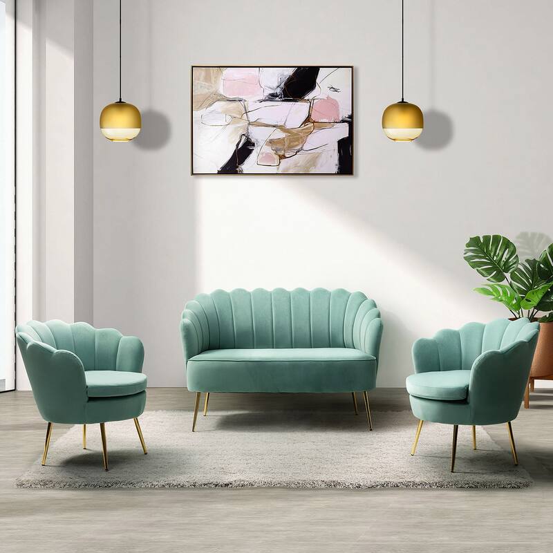 Xabier 52 in. 3 Piece Living Room Set by HULALA HOME - SAGE