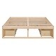 preview thumbnail 8 of 11, Antique Natural Queen Size Platform Bed with 6 Storage Drawers