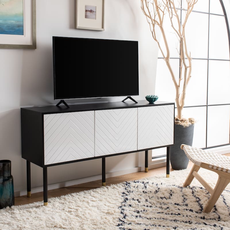 SAFAVIEH Oakley Mid-Century Modern Media 55" TV Stand - 55.1" W x 15.8" L x 29.5" H