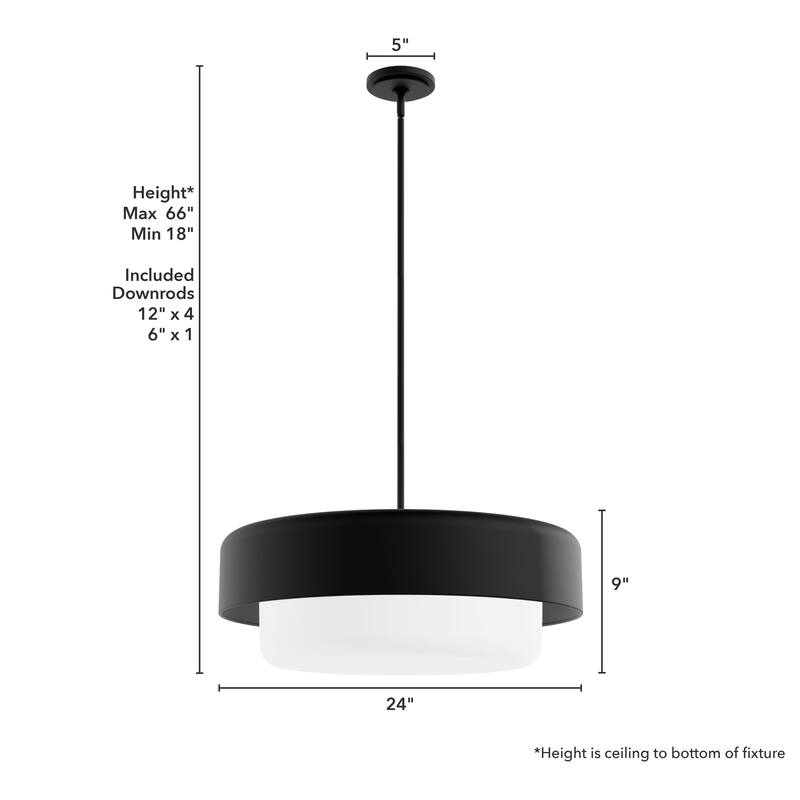 Hunter Station Modern Minimalist Pendant - Mid-Century, Retro, Transitional