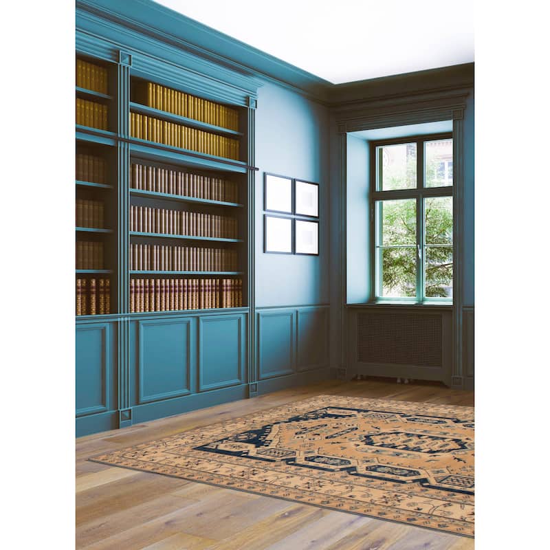 ECARPETGALLERY Hand-knotted Finest Ghazni Tan Wool Rug - 6'0 x 8'7