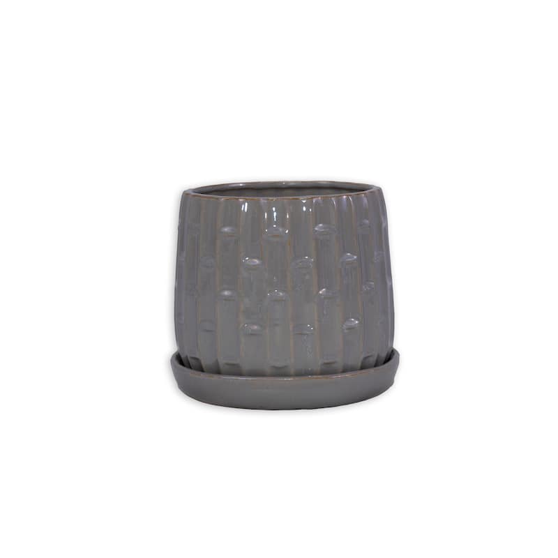 Ceramic Planters with Drainage Hole - Frost Proof Indoor Outdoor Flower Pots, 2pc