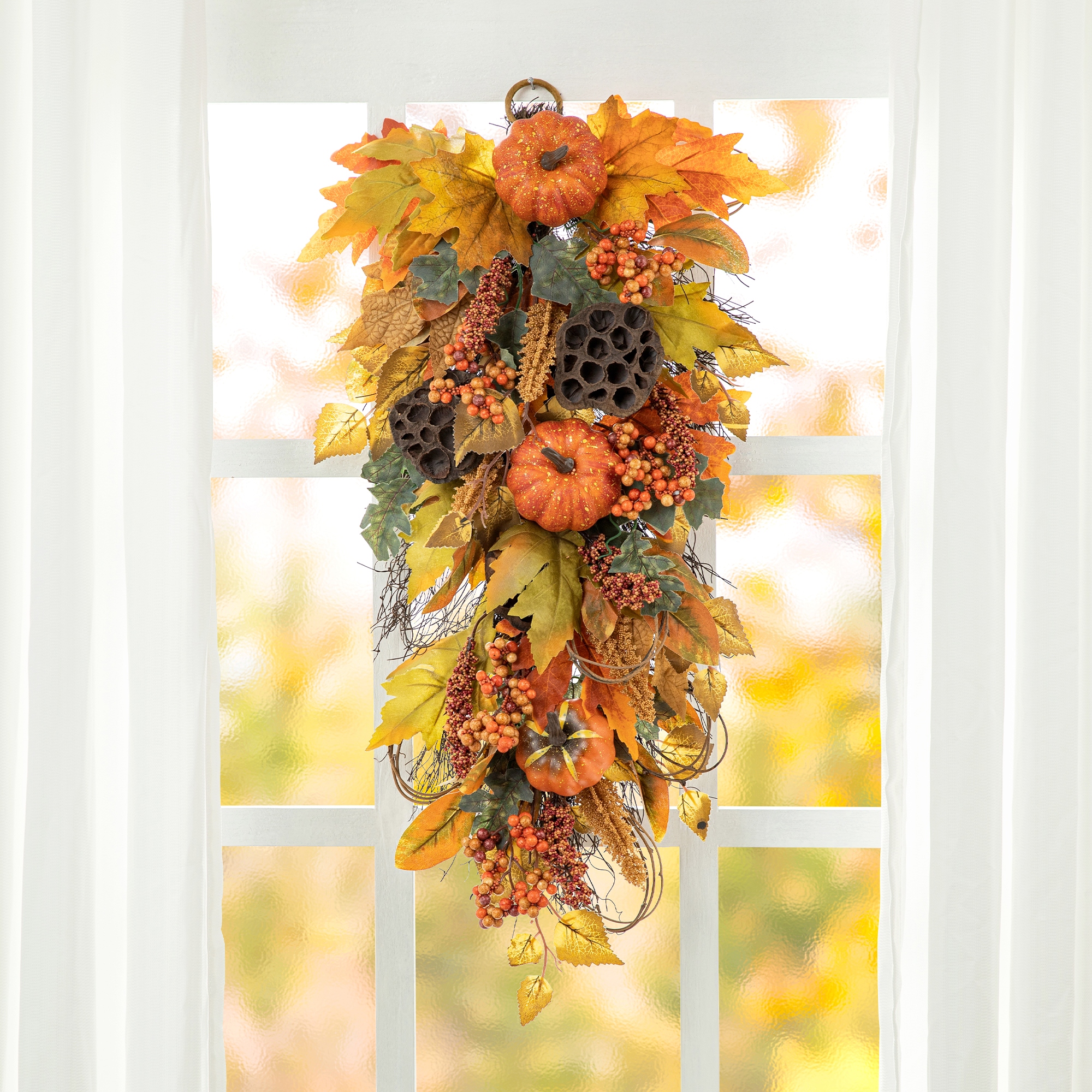 フラワー・リース Halloween wreathe swag Halloween Wreath, Halloween Swag, Halloween Wreaths for Front Door