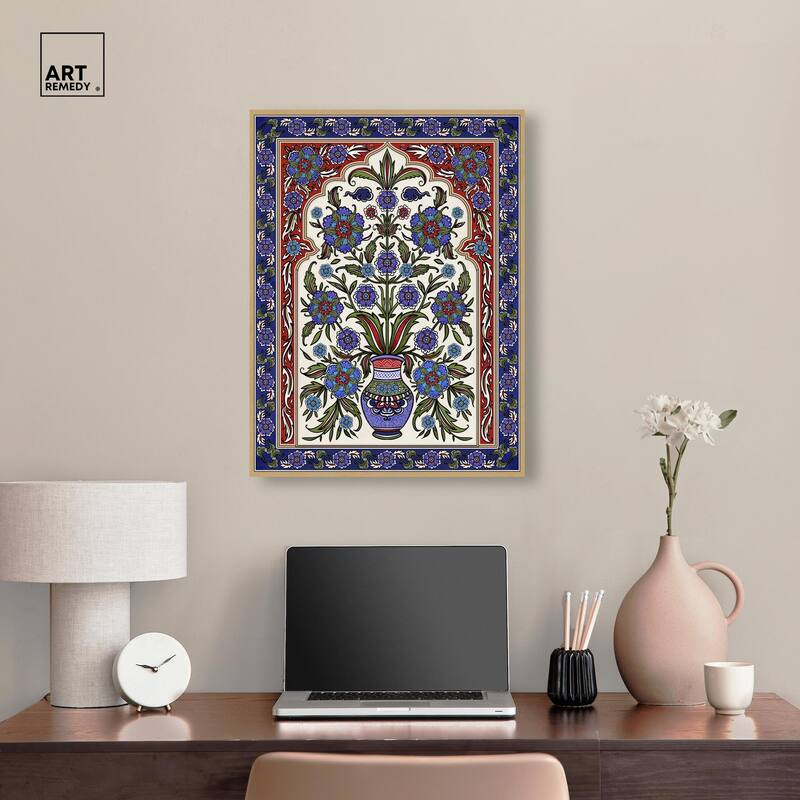 Royal Vase Bloom Canvas by Art Remedy, Gallery Wrapped