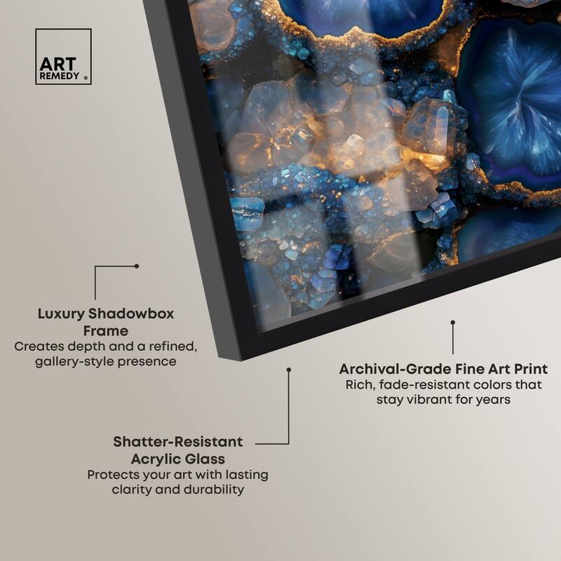 Oceanic Gold Sparkle Shadowbox by Art Remedy