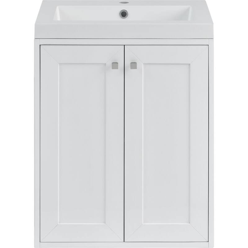 James Martin Vanities 533V24WG Chianti 24" Wall Mounted Single Basin - Glossy White