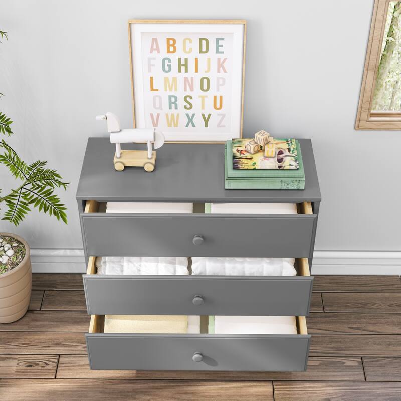 Max and Lily 3-Drawer Solid Wood Dresser