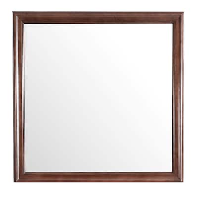 Framed Square Dresser Mirror - 38" - Brown