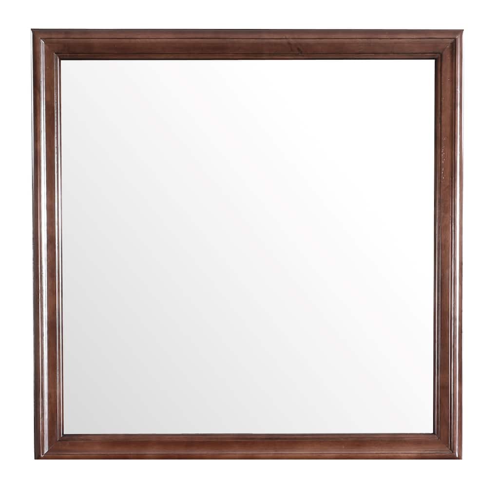 Framed Square Dresser Mirror - 38" - Brown