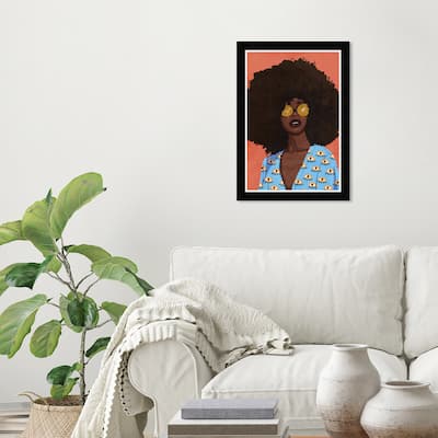 Wynwood Studio Prints Fashion and Glam Her Own Vibe Orange and Pumpkin Tropical Wall Art Canvas Print