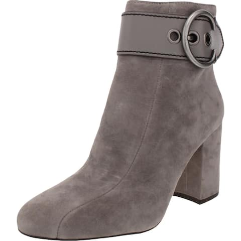 Coach Womens Dara Ankle Boots Suede Round Toe - Heather Gray - 6 Medium (B,M)