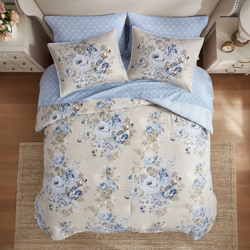 Madison Park Essentials Heather Vintage-inspired Collection floral print Comforter Set