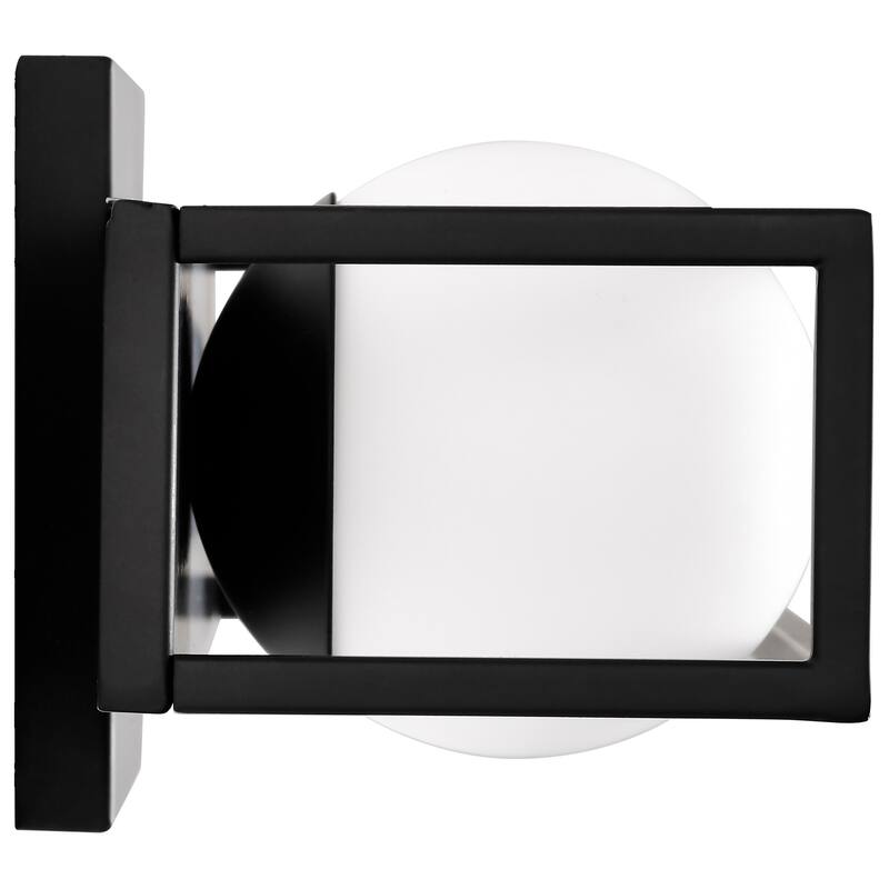 Jenkins 24 Inch 3 Light LED Vanity Matte Black with Frosted Glass