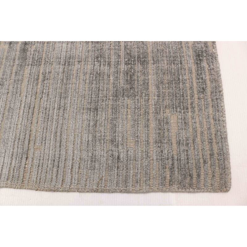 ECARPETGALLERY Hand Loomed Elysian Dark Grey Rug - 5'7 x 7'9
