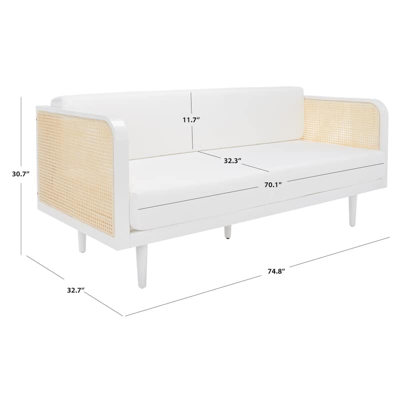 SAFAVIEH Couture Petroski French Cane Sofa - 75"W x 33"D x 31"H