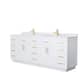 Option White, Gold Trim, White Cultured Marble Top