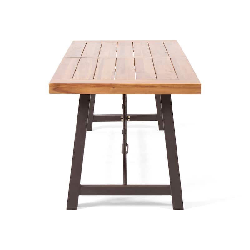 Torrens Outdoor Wicker/ Acacia Wood 7-piece Dining Set by Christopher Knight Home