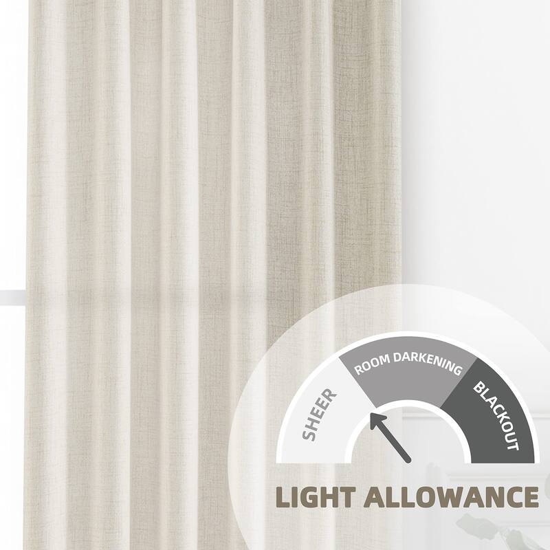 DriftAway Twist Tab Linen Textured Sheer Window Curtains